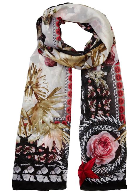 givenchy scarf floral|givenchy scarf for women.